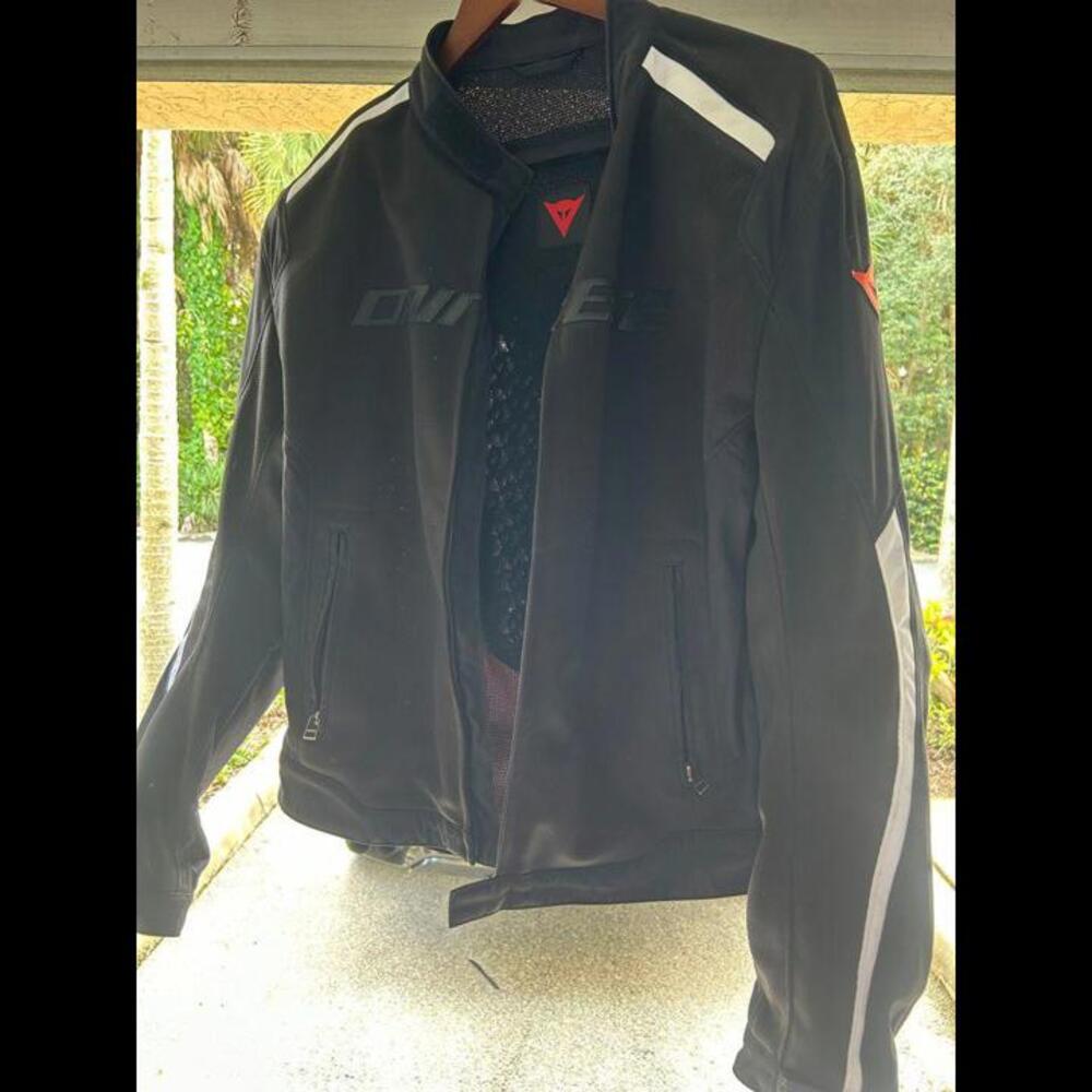 Dainese Air Frame Black w/ White Trim Motorcycle Jacket w/ FULL ARMOR